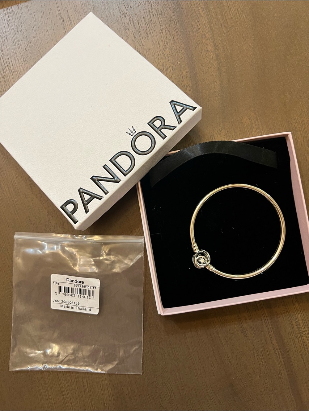 Pandora Moments Encircled Clasp Bangle